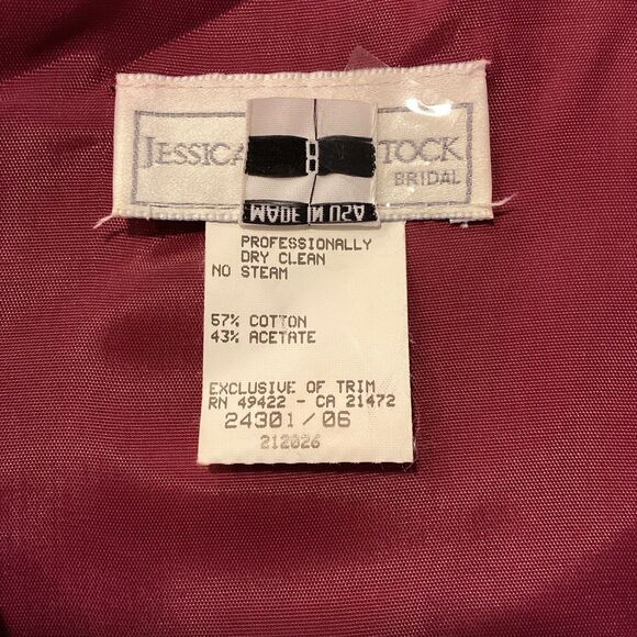 Vtg 80s Jessica McClintock Bridal Brocade Mother Of Bride Suit 8 Wedding Holiday - Picture 13 of 16